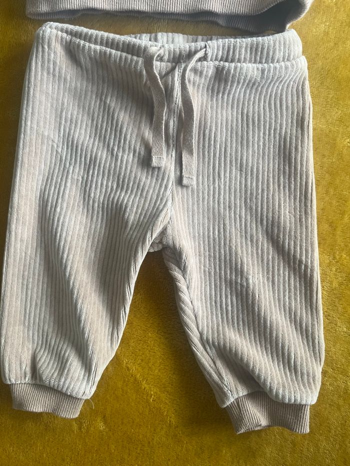 Ensemble bébé garçon velours beige - photo numéro 3