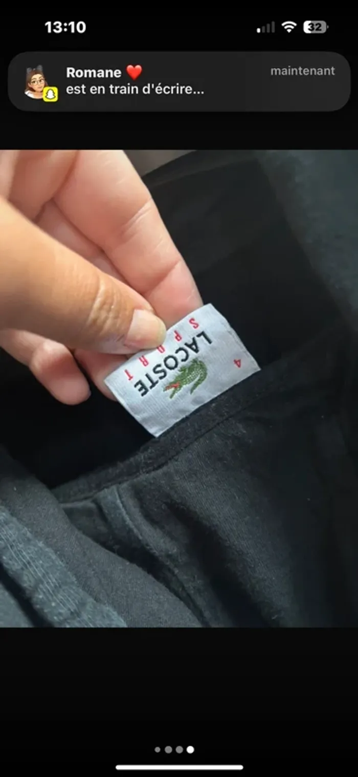 Pull sweat à capuche Lacoste taille 4 - photo numéro 4