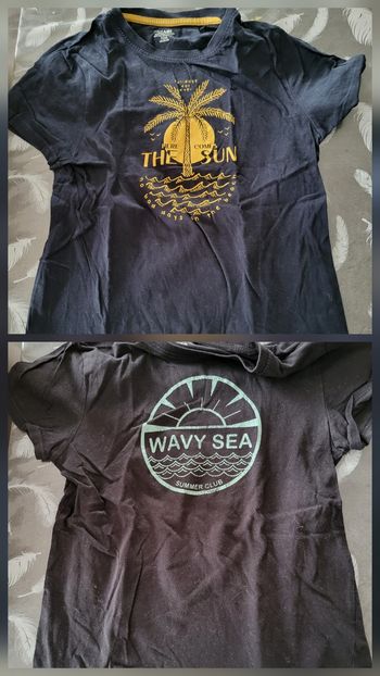 Lot de 2 tee-shirts manches courtes thème mer 🌊