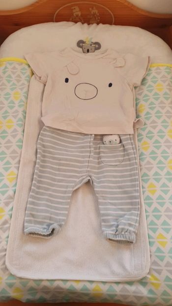 Ensemble coton Vertbaudet 3 mois