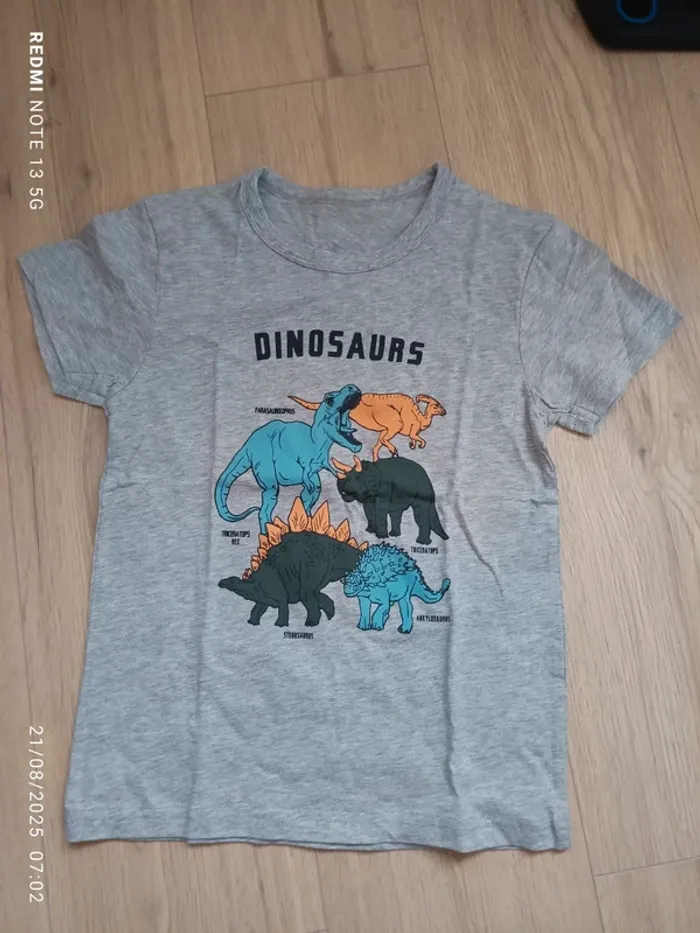 Magnifique tee shirt dinausore taille 10ans