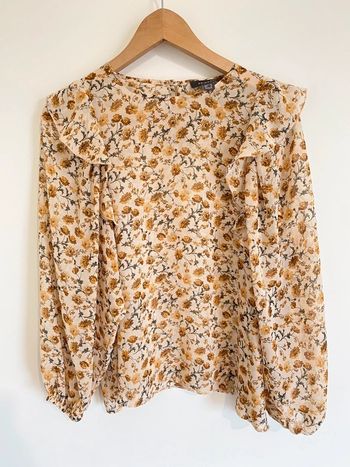 Blouse manches longues fleurs