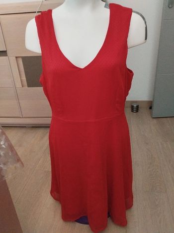 Robe camaïeu rouge bordeaux taille 44