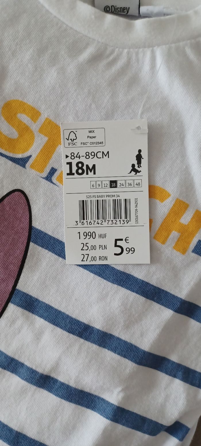 Très joli t-shirt manches longues bébé fille T 18 mois - photo numéro 2