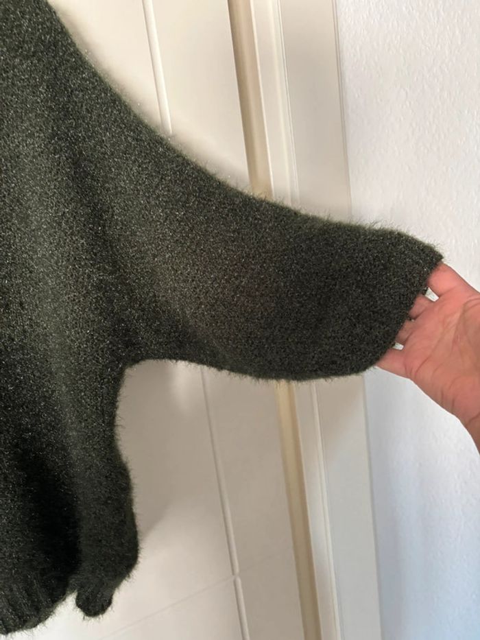 Pull chaud kaki motif étoile - taille unique - photo numéro 4