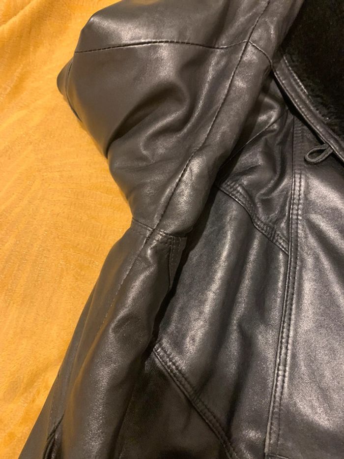 Manteau cuir véritable d’agneau - photo numéro 5