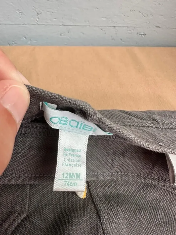 Short gris Obaibi 12 mois - photo numéro 6