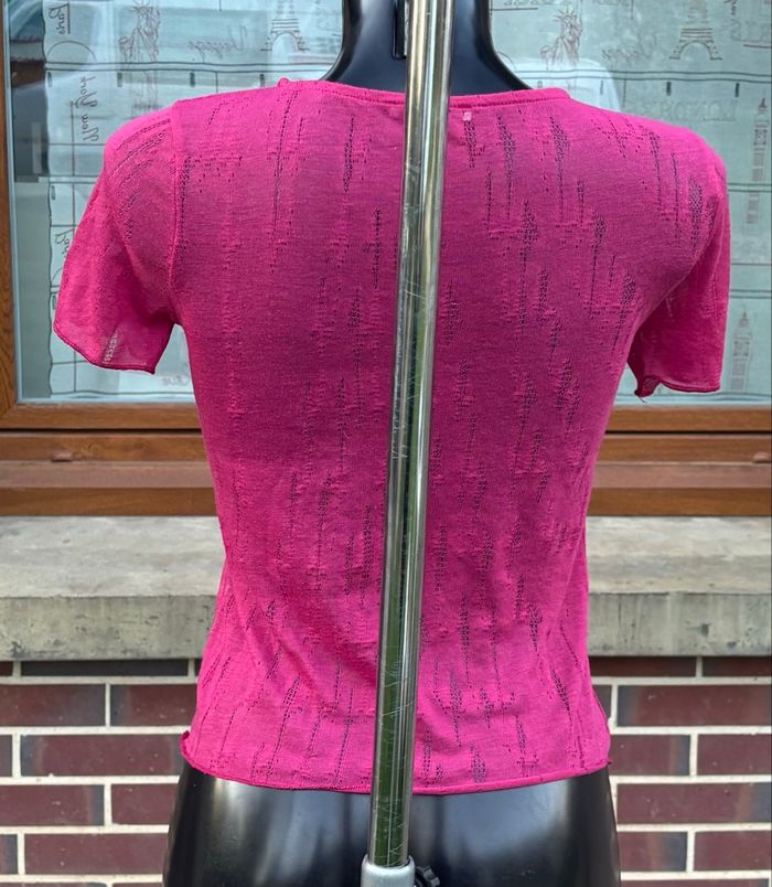 💖 T-shirt en maille ajourée Zara – Taille 36 (S) - photo numéro 4