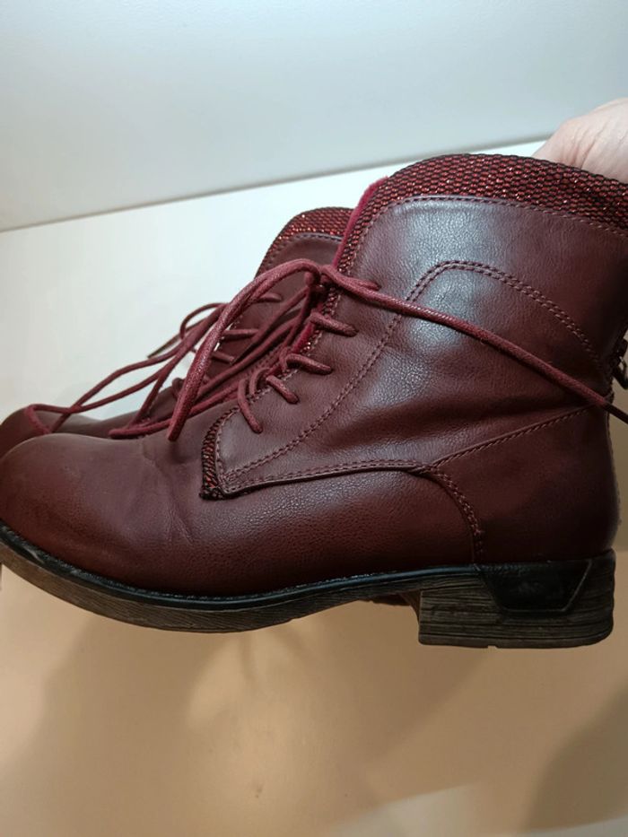 Bottines bordeaux - photo numéro 5