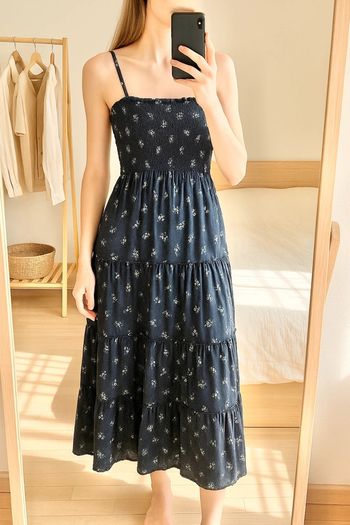 🌼 Robe d’été fleurie à bretelles – fluide et légère