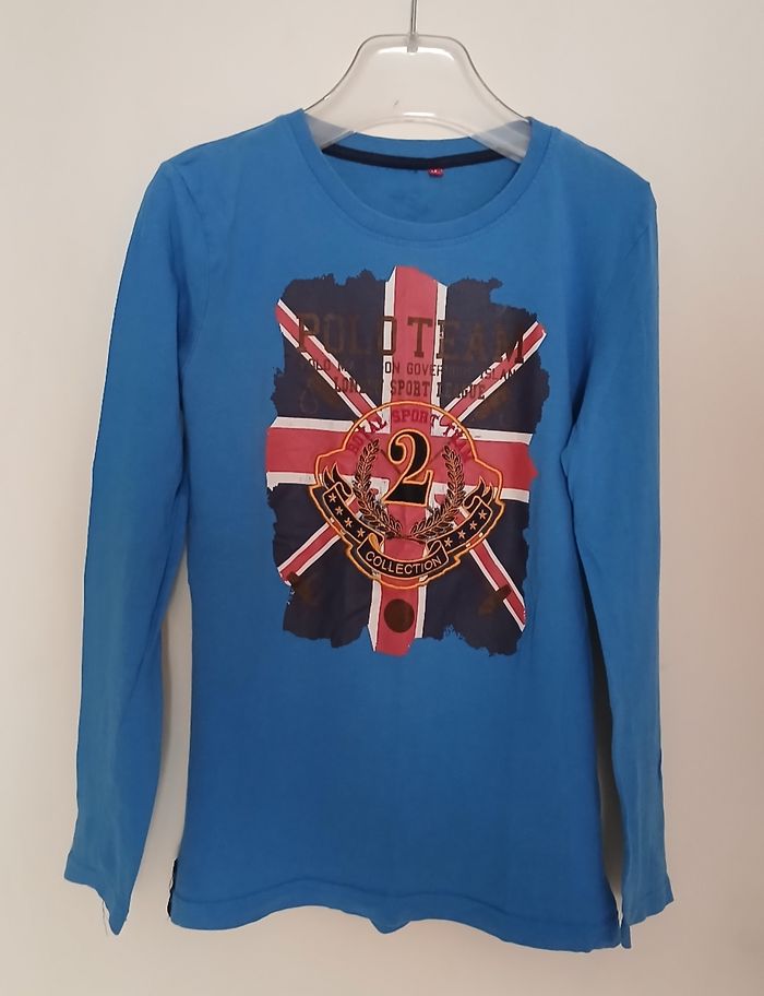 T-shirt bleu taille 14 ans