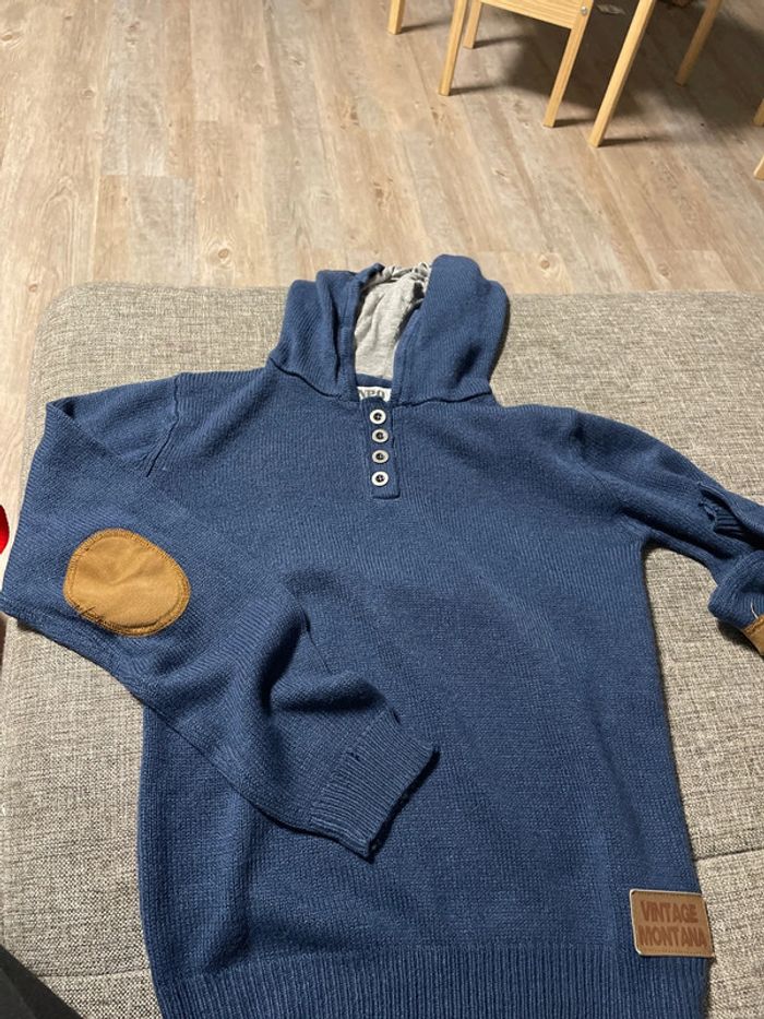 Pull laine à capuche 12ans