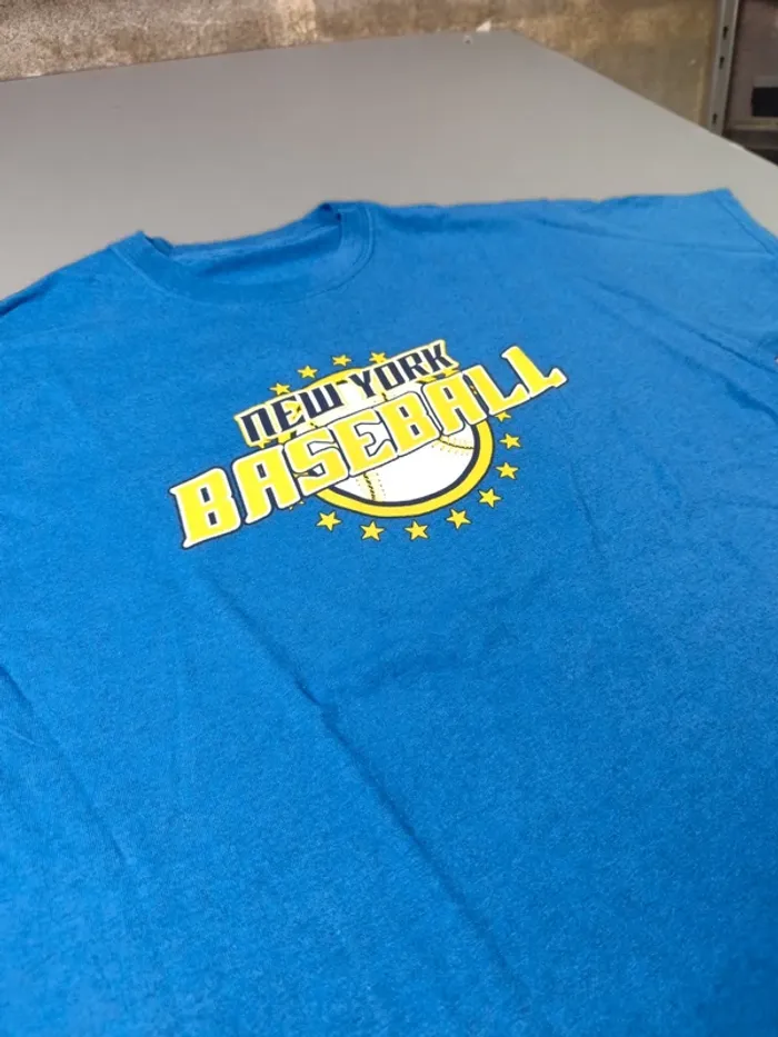 T-shirt imprimé New York baseball graphic tee yellow collège - L - photo numéro 6