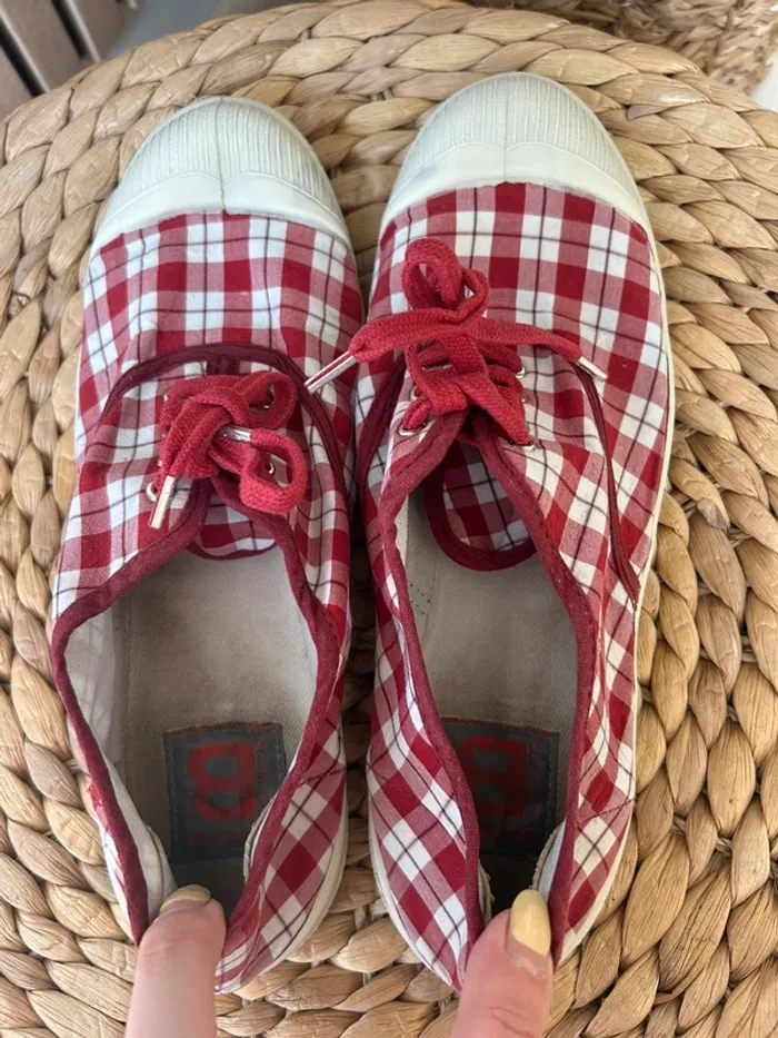 Baskets en toile Bensimon rouge taille 38 - photo numéro 6