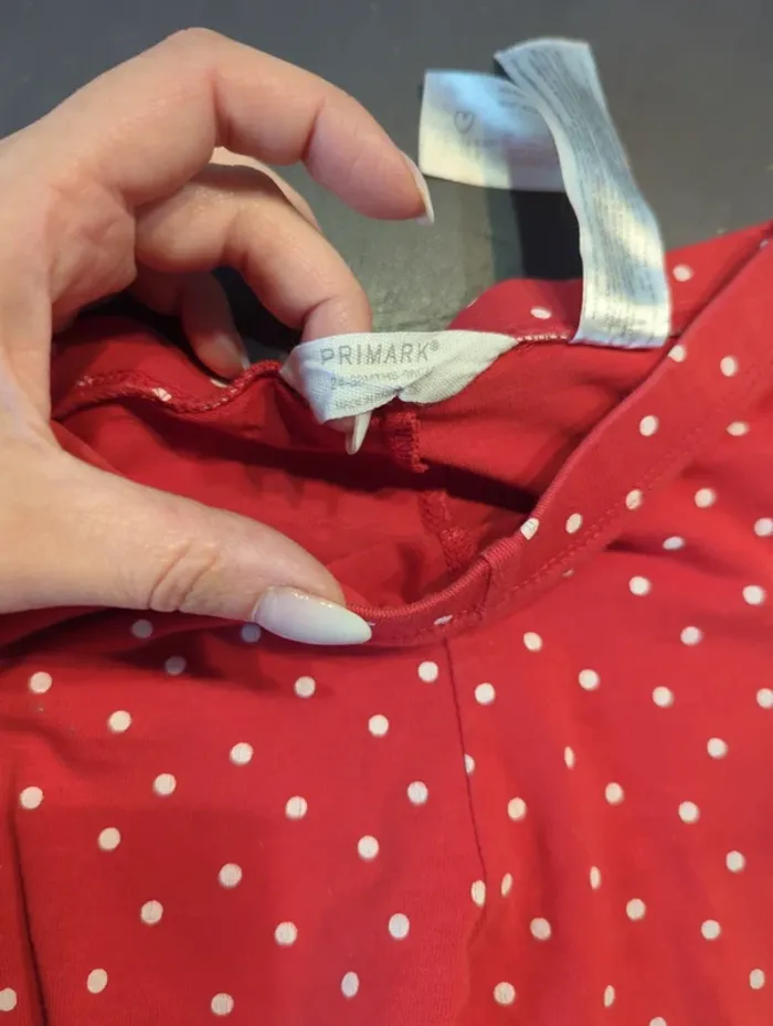 Legging rouge à pois - photo numéro 3