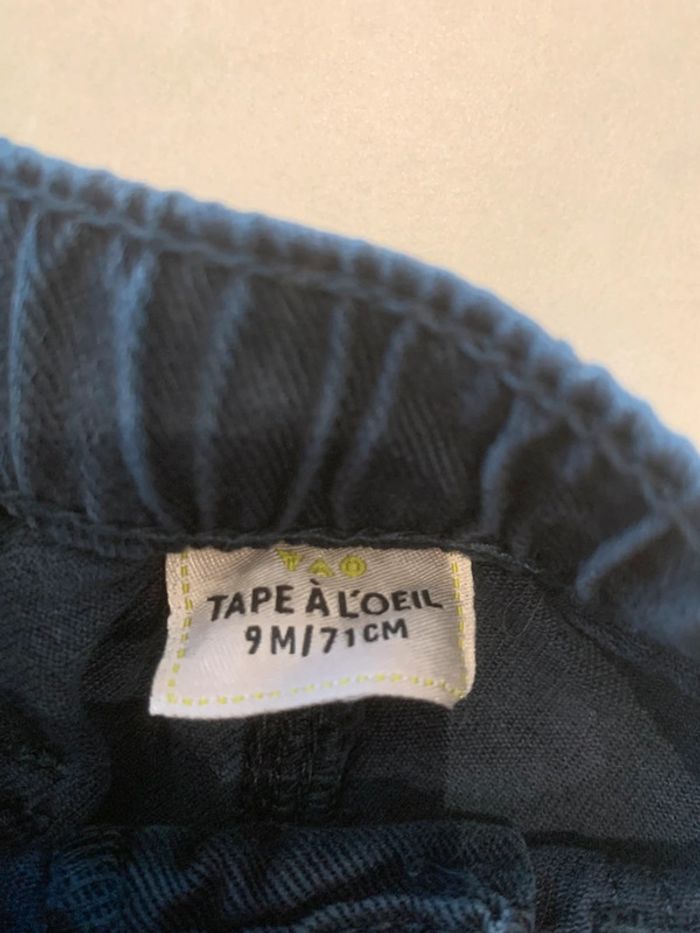 Jean souple bleu tape à l’œil 9 mois 71cm - photo numéro 2