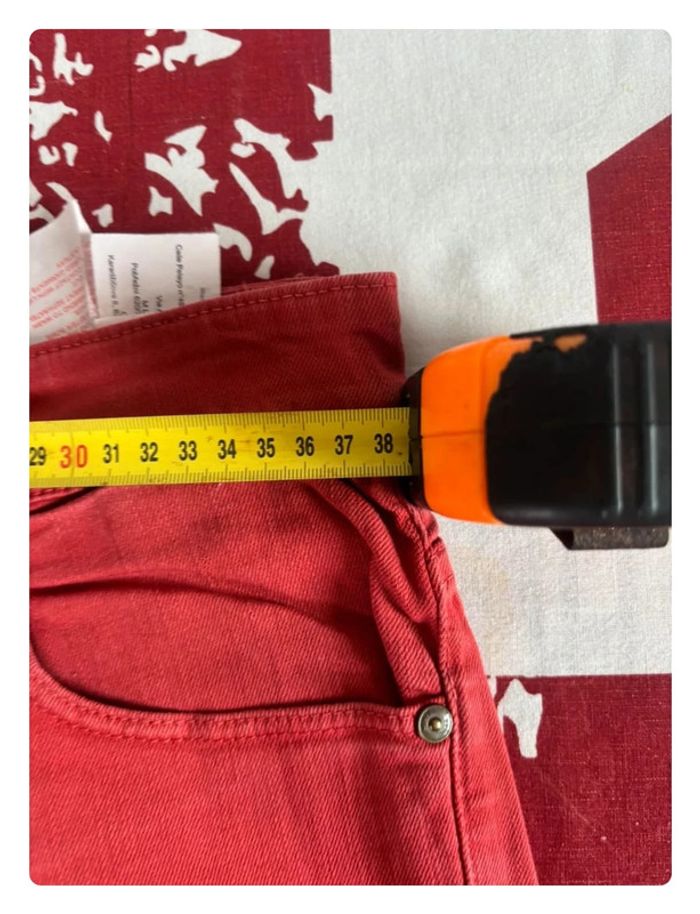Jeans Celio rouge straight fit taille 38 C15 - photo numéro 18