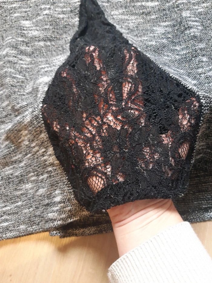 Pull noir Camaïeu dentelle dos - photo numéro 4