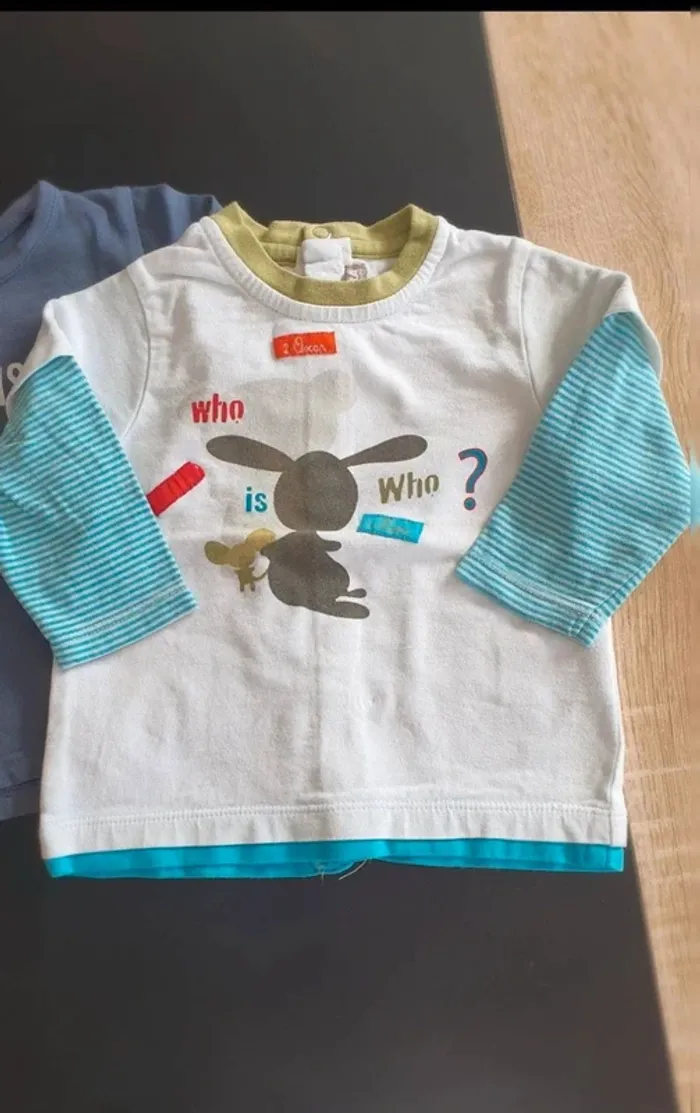Lot de 7 tee-shirts manche longue 6 mois - photo numéro 8