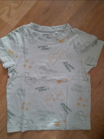 Tee shirt vert clair imprimé Orchestra 4 ans