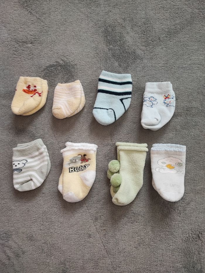 Lot de 8 paires de chaussettes 0/6 mois