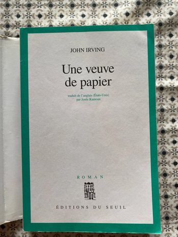 Une veuve de papier de John Irving