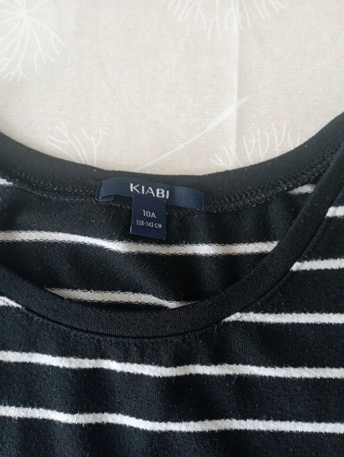 Robe débardeur rayée noire et blanc 10 ans Kiabi 2€5 - photo numéro 2