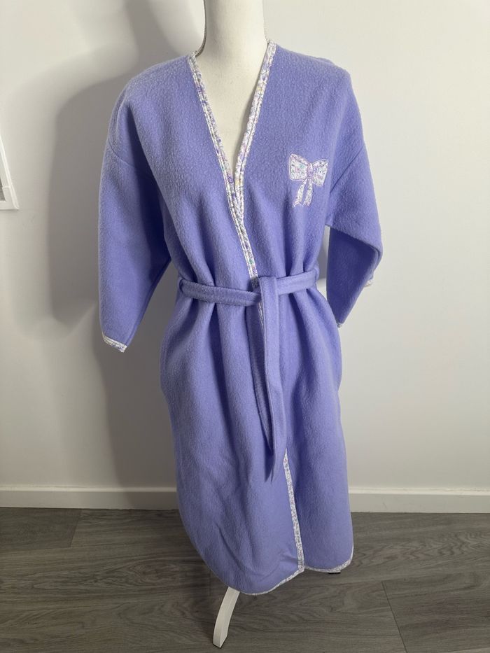 Peignoir long polaire lila mauve Triumph T40 L