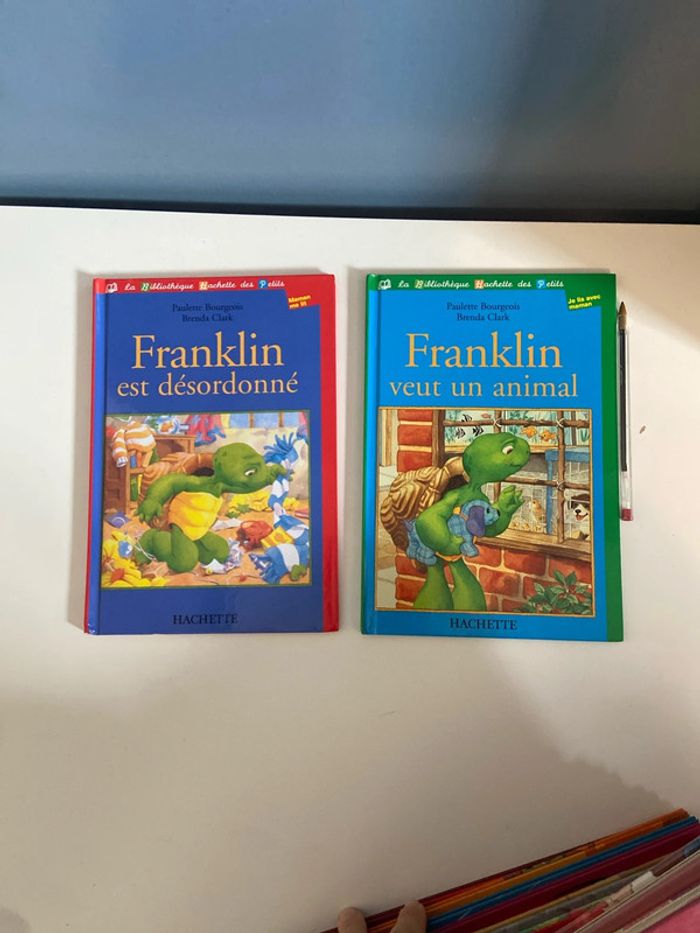 Lot de deux livres Franklin veut un animal