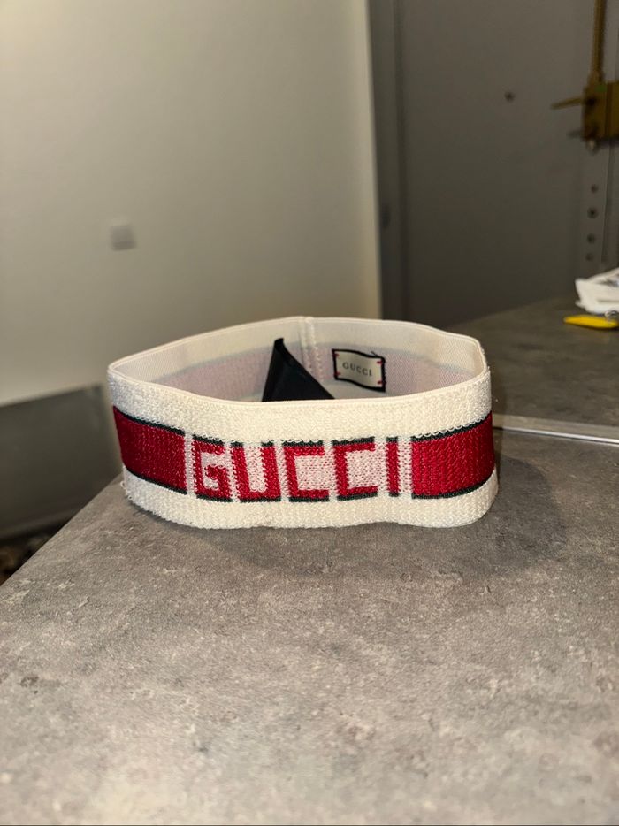 Bandeau élastique Gucci Queen Ivoire/Vert foncé - photo numéro 2