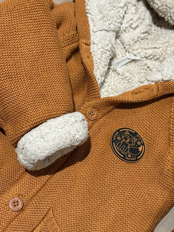 Veste chaude orchestra mixte taille 18 mois toute fouree moumoute douce - photo numéro 3