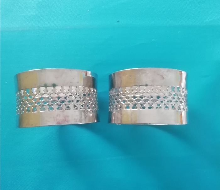 Ronds de serviette argenté