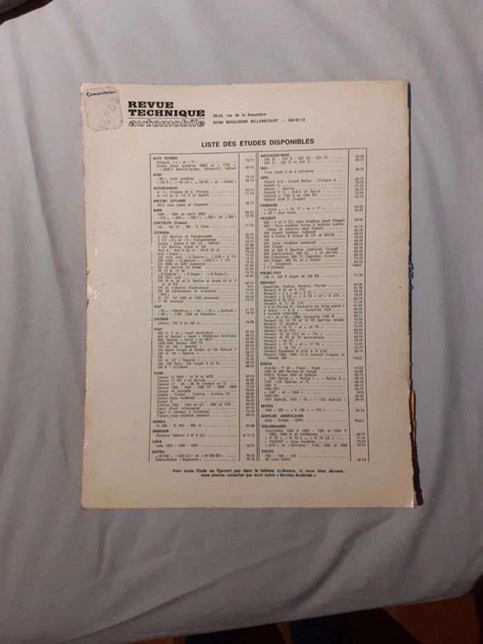 Revue technique automobile Citroën "Ami 8" - photo numéro 2