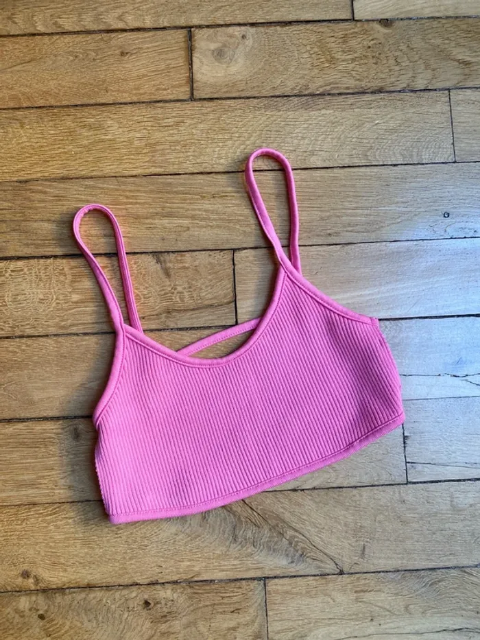 Top brassière rose