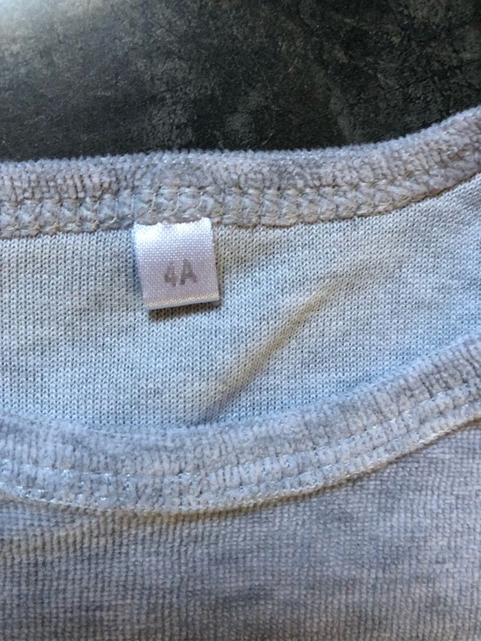 Pyjama chat velours gris 4 ans - photo numéro 5