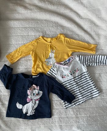 Lot hauts manches longues fille