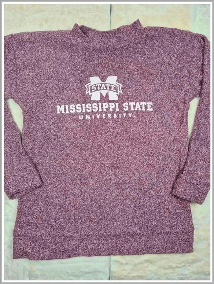Sweat polaire Mississipi state university Wooly threads Bordeaux Taille M