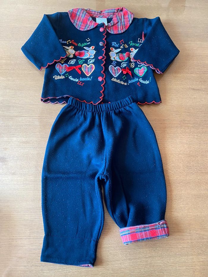 Ensemble bleu et rouge