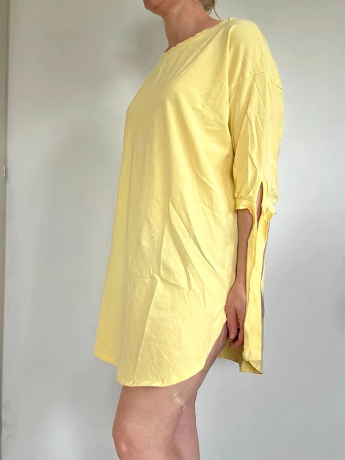 Robe tee-shirt jaune – Taille 38 – Très bon état - photo numéro 5