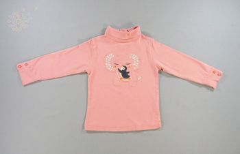 Tee-shirt sous-pull jersey rose Elfisoup éléphant pingouin Du Pareil Au Même 18 mois 81 cm fille