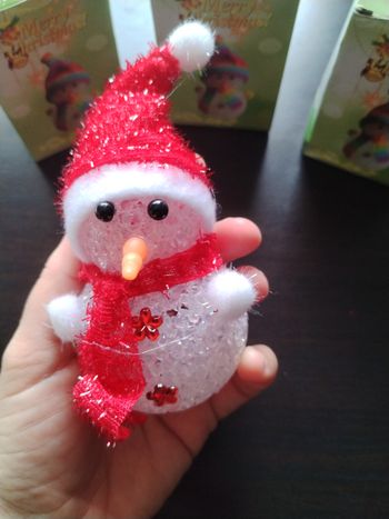 Lot de 4 bonhomme de neige décoration de tablen