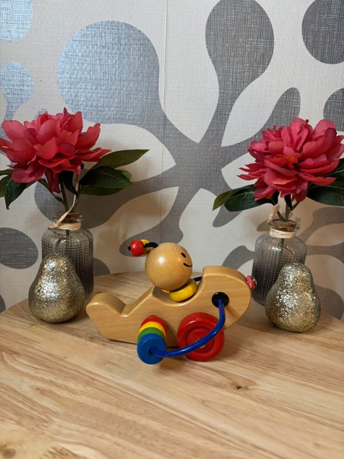 🌺Petit boulier avion en bois / jeu en bois premier âge🌺 - photo numéro 5