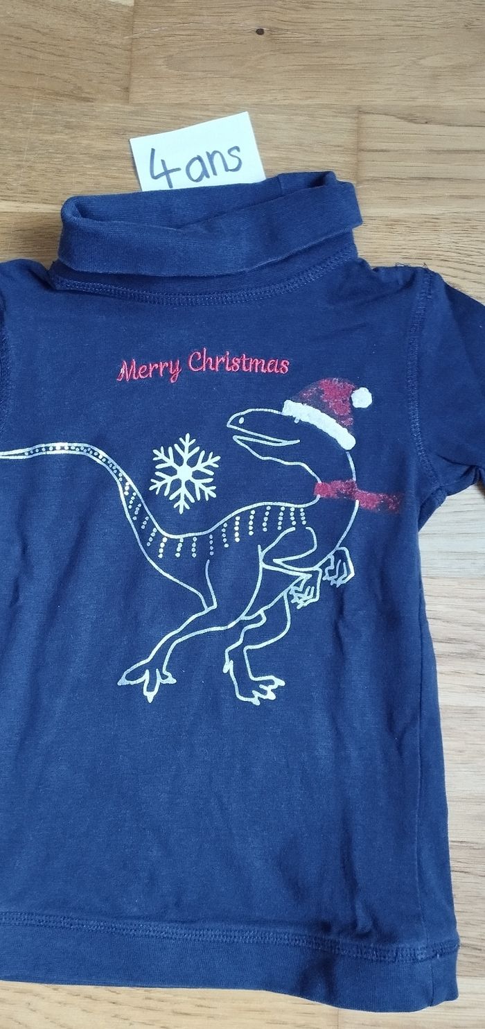 T-shirt garçon 4 ans Noël - photo numéro 3
