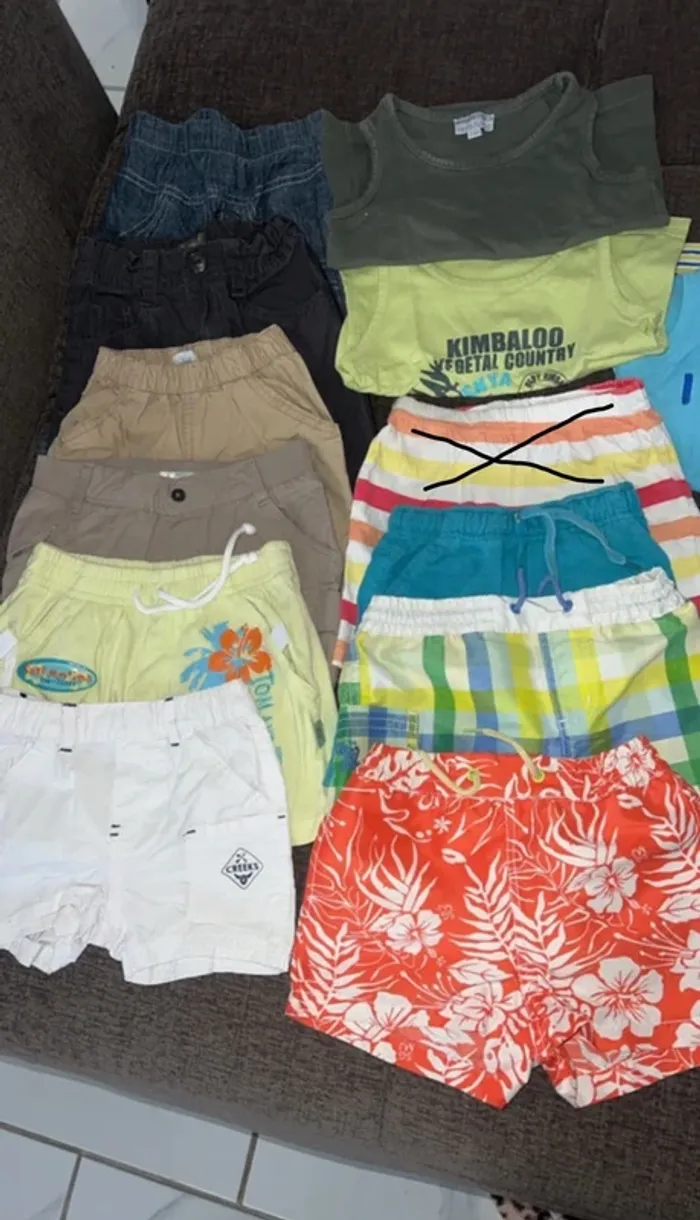 Lot 2 ans garçon été / vingtaine de vêtements - photo numéro 2