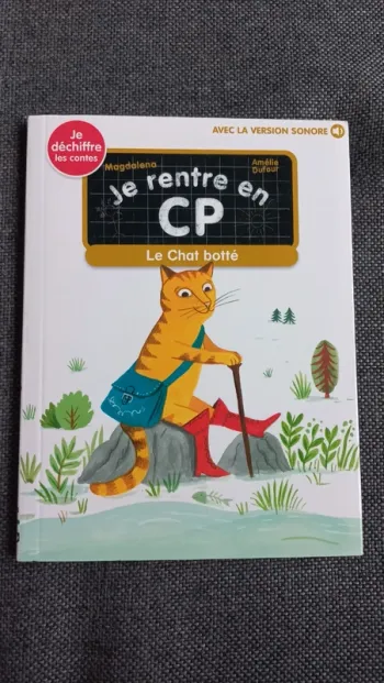 Livre je rentre en CP. Le chat botté.  Neuf