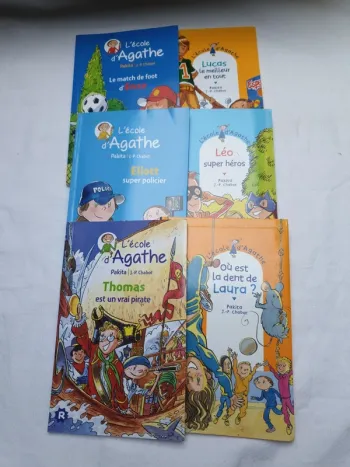 Lot de 6 livres l'école d'Agathe