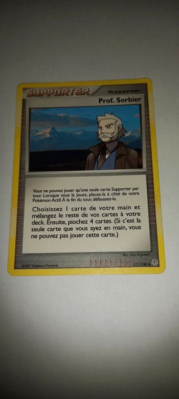 Carte pokémon supporter professeur sorbier