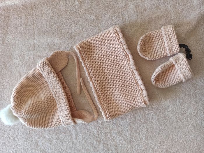 Bonnet tour de cou moufles