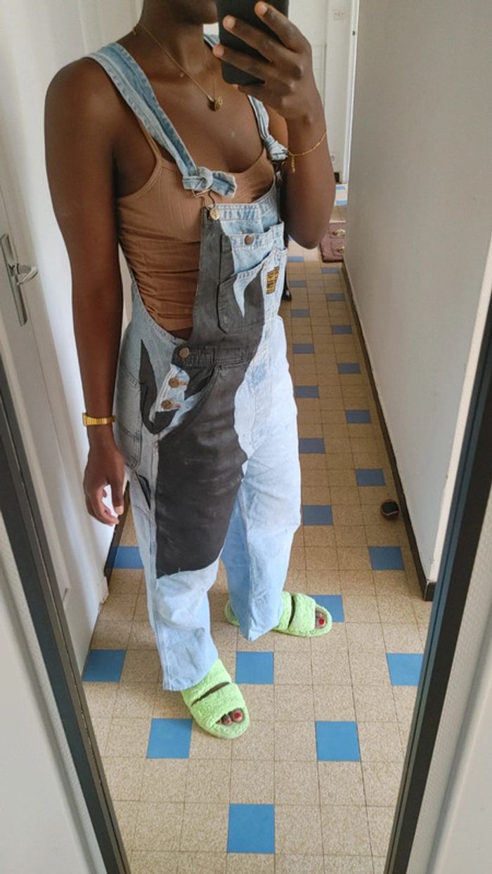 Salopette de travail jeans vintage - photo numéro 5