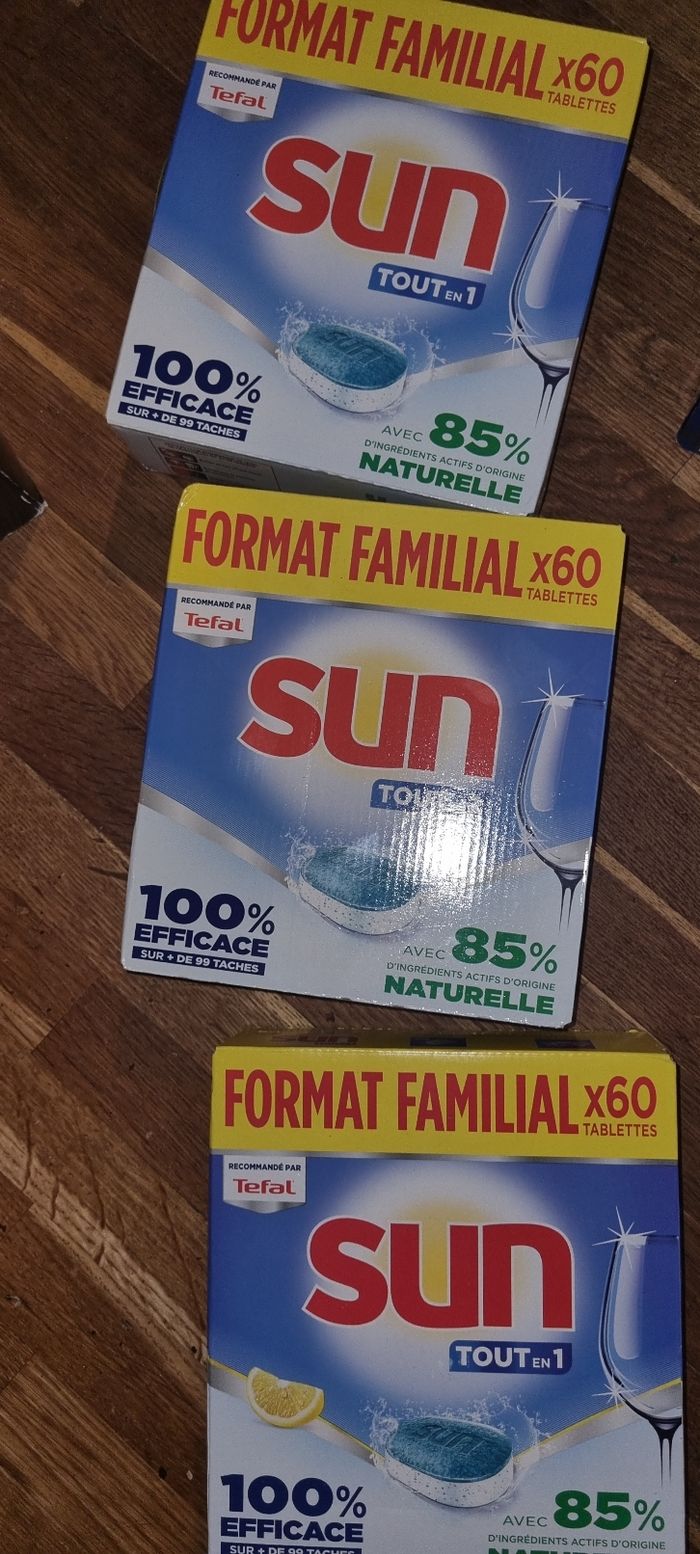 3 packets  SUN à 13euros